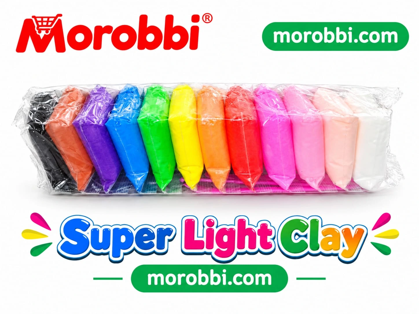 Super Light Clay 12 Color Set for Kids | Creative Art Toy | Morobbi